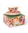 Tea Cup + Saucer | Bountiful Harvest